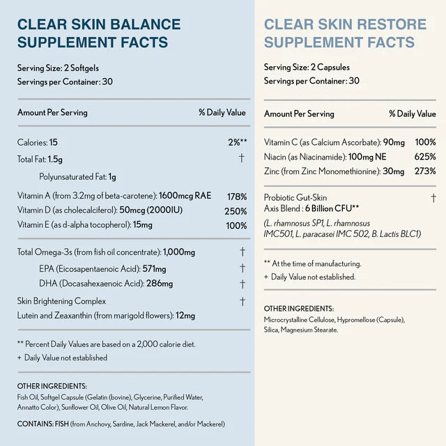 *PREORDER* Clear Skin Supplement Duo