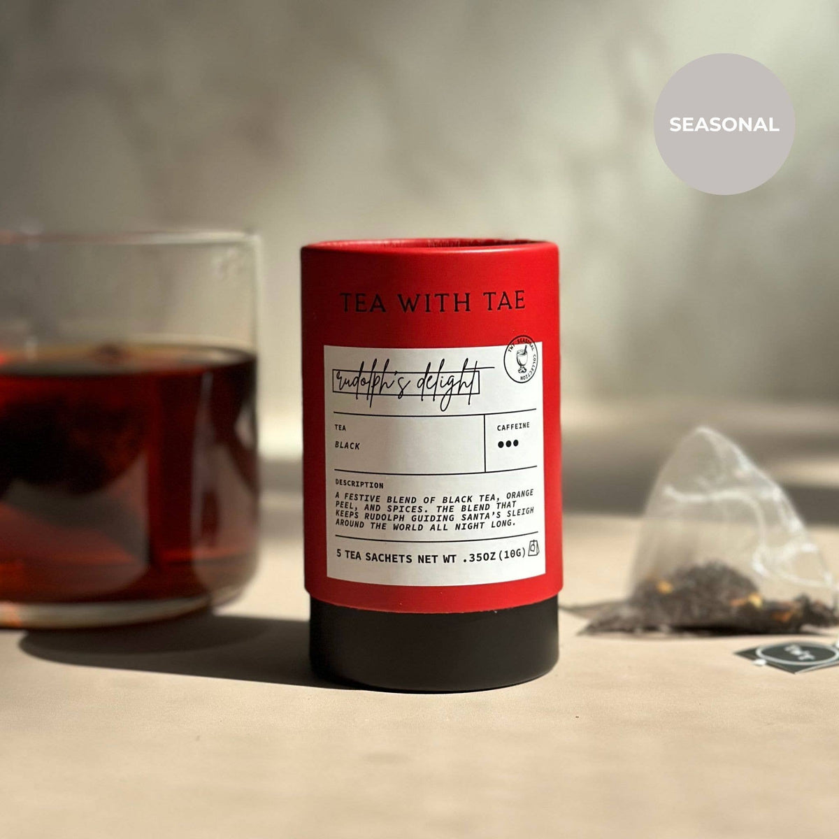 Dasher's Delight Holiday Mini Tube Gift (5 tea bags)